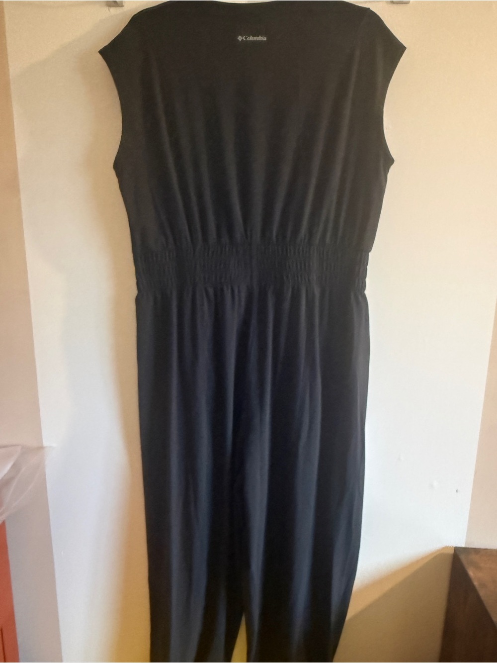 Columbia Black Sleeveless Utility Romper Jumpsuit Zip Front Pockets Size L - Picture 2 of 9